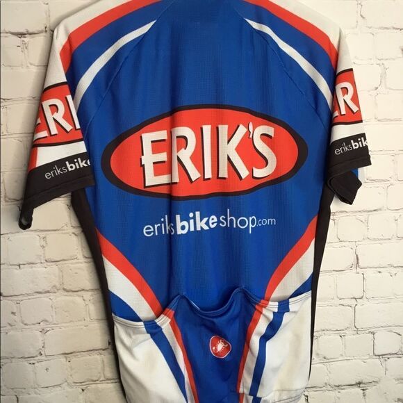 CASTELLI CYCLING JERSEY size LARGE‎ Blue White Red men's. - Picture 3 of 8